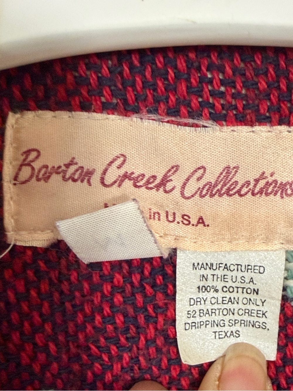 Vintage Boho Aztec Southwestern Western Cotton Jacket oversized Made in USA - Picture 9 of 9